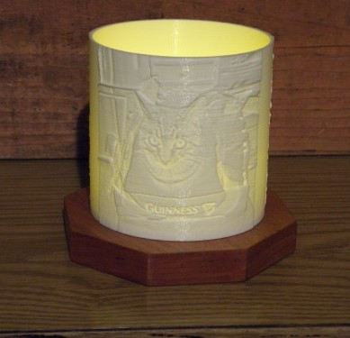 A personalized 3D printed lithophane lamp